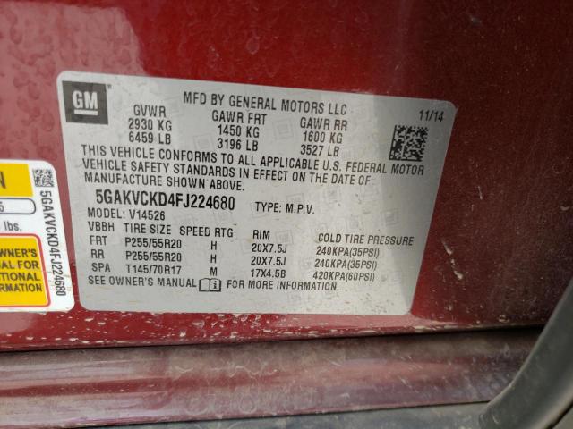 Photo 12 VIN: 5GAKVCKD4FJ224680 - BUICK ENCLAVE 