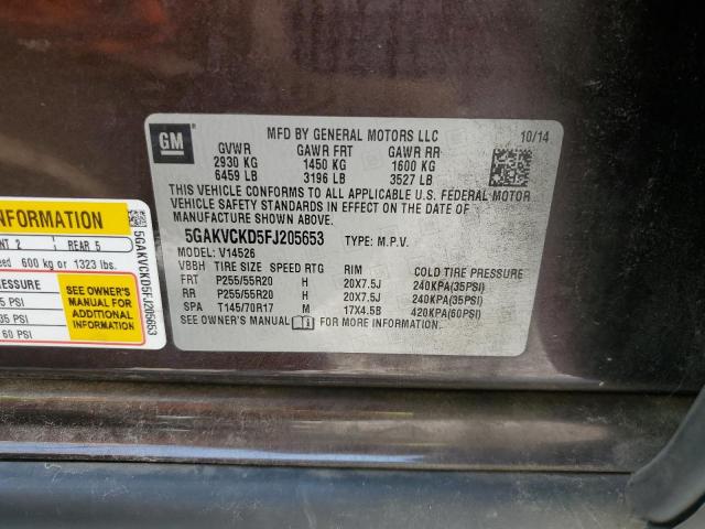 Photo 12 VIN: 5GAKVCKD5FJ205653 - BUICK ENCLAVE 