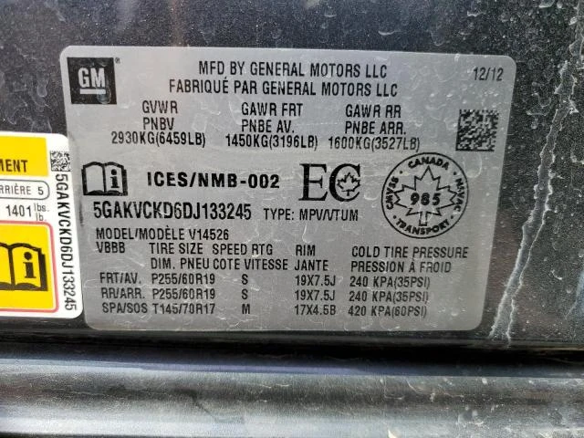 Photo 13 VIN: 5GAKVCKD6DJ133245 - BUICK ENCLAVE 