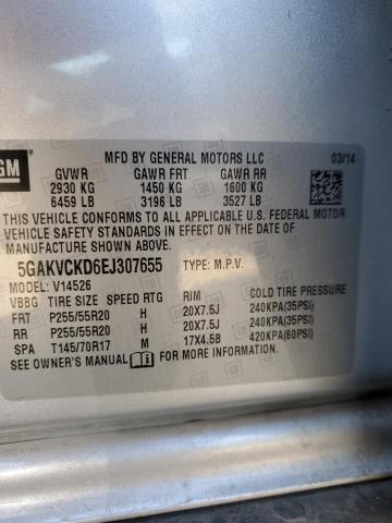 Photo 12 VIN: 5GAKVCKD6EJ307655 - BUICK ENCLAVE 