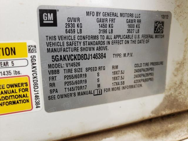 Photo 9 VIN: 5GAKVCKD8DJ146384 - BUICK ENCLAVE 