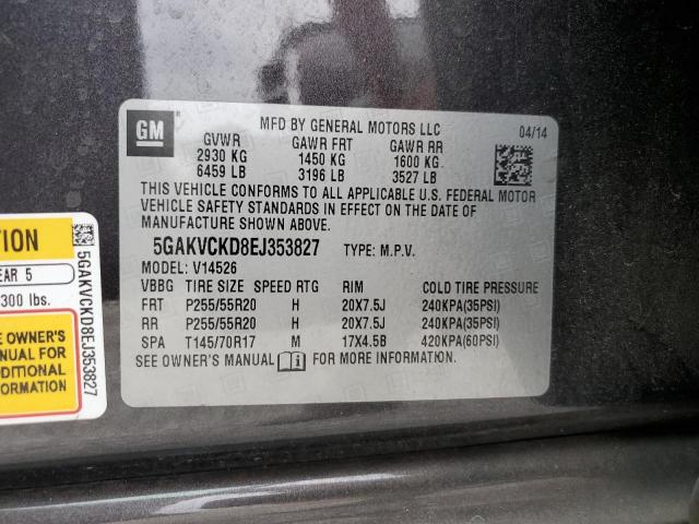 Photo 13 VIN: 5GAKVCKD8EJ353827 - BUICK ENCLAVE 