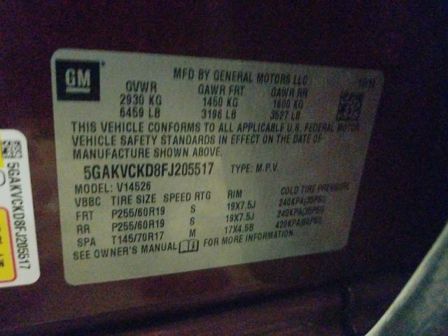 Photo 9 VIN: 5GAKVCKD8FJ205517 - BUICK ENCLAVE 