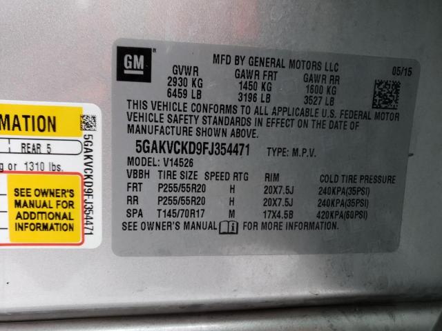 Photo 12 VIN: 5GAKVCKD9FJ354471 - BUICK ENCLAVE 