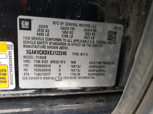 Photo 9 VIN: 5GAKVCKDXEJ122248 - BUICK ENCLAVE 