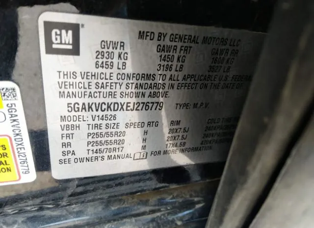 Photo 8 VIN: 5GAKVCKDXEJ276779 - BUICK ENCLAVE 