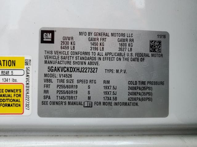 Photo 12 VIN: 5GAKVCKDXHJ227327 - BUICK ENCLAVE 