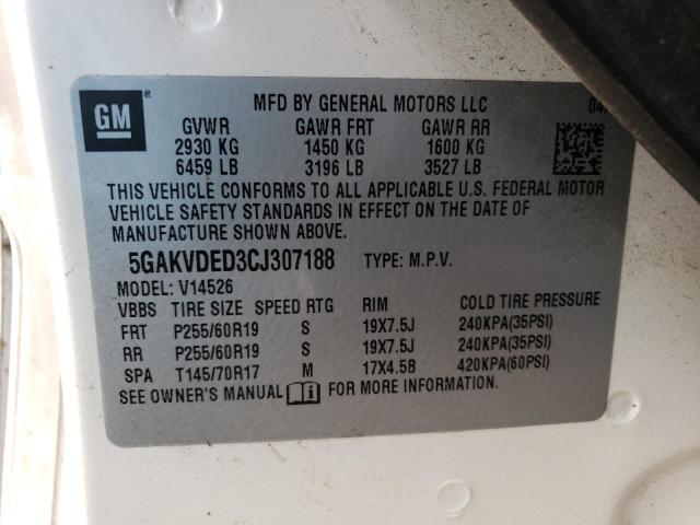 Photo 12 VIN: 5GAKVDED3CJ307188 - BUICK ENCLAVE 