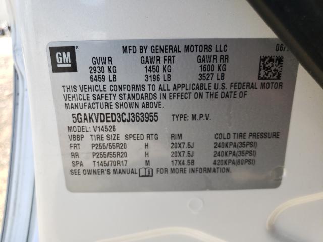 Photo 9 VIN: 5GAKVDED3CJ363955 - BUICK ENCLAVE 