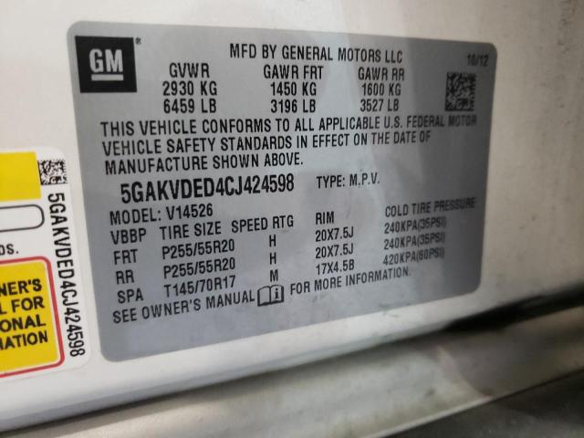 Photo 9 VIN: 5GAKVDED4CJ424598 - BUICK ENCLAVE 