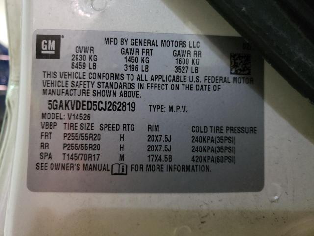 Photo 9 VIN: 5GAKVDED5CJ262819 - BUICK ENCLAVE 