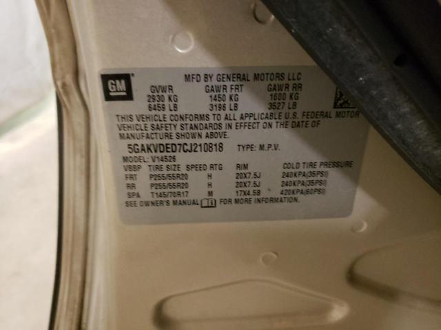 Photo 9 VIN: 5GAKVDED7CJ210818 - BUICK ENCLAVE 