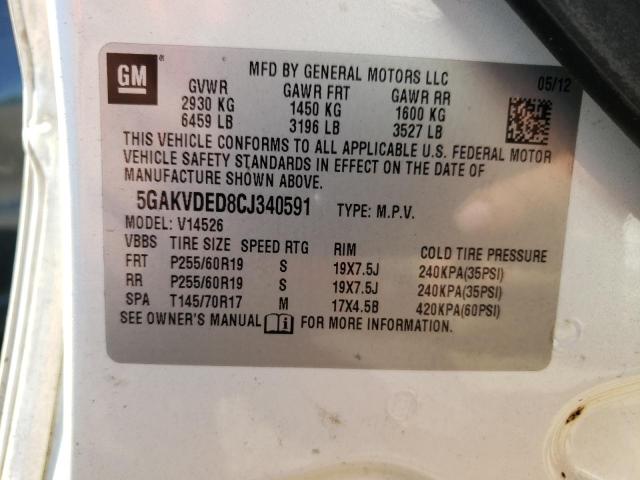 Photo 9 VIN: 5GAKVDED8CJ340591 - BUICK ENCLAVE 