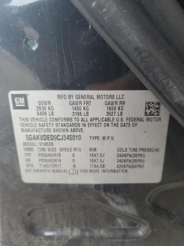 Photo 12 VIN: 5GAKVDED9CJ345010 - BUICK ENCLAVE 