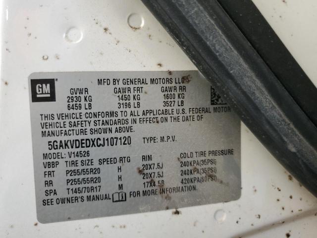 Photo 12 VIN: 5GAKVDEDXCJ107120 - BUICK ENCLAVE 