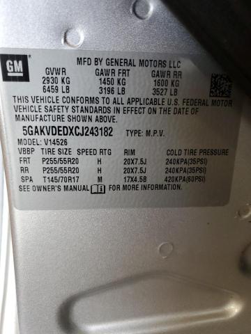 Photo 11 VIN: 5GAKVDEDXCJ243182 - BUICK ENCLAVE 