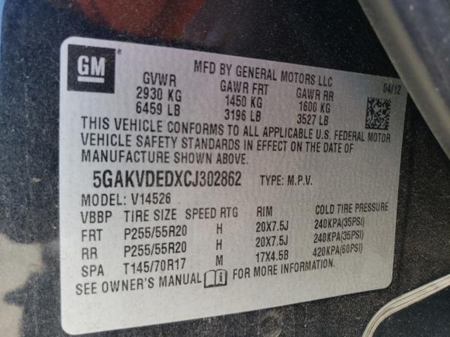 Photo 9 VIN: 5GAKVDEDXCJ302862 - BUICK ENCLAVE 