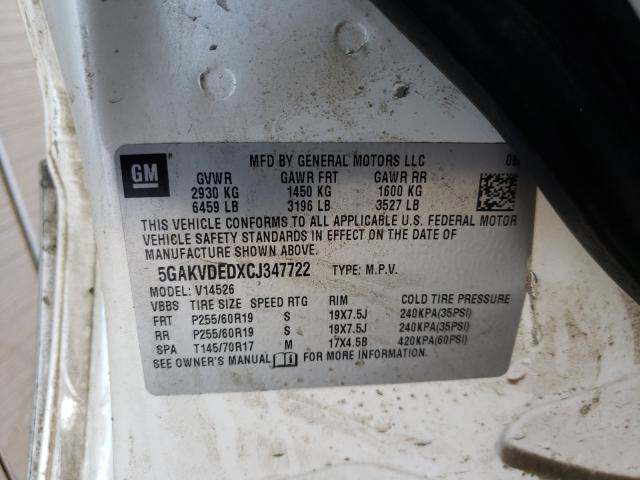 Photo 9 VIN: 5GAKVDEDXCJ347722 - BUICK ENCLAVE 