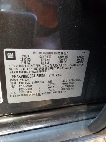 Photo 9 VIN: 5GAKVDKD0DJ135840 - BUICK ENCLAVE 