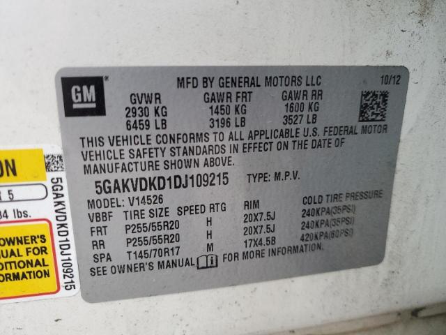 Photo 13 VIN: 5GAKVDKD1DJ109215 - BUICK ENCLAVE 