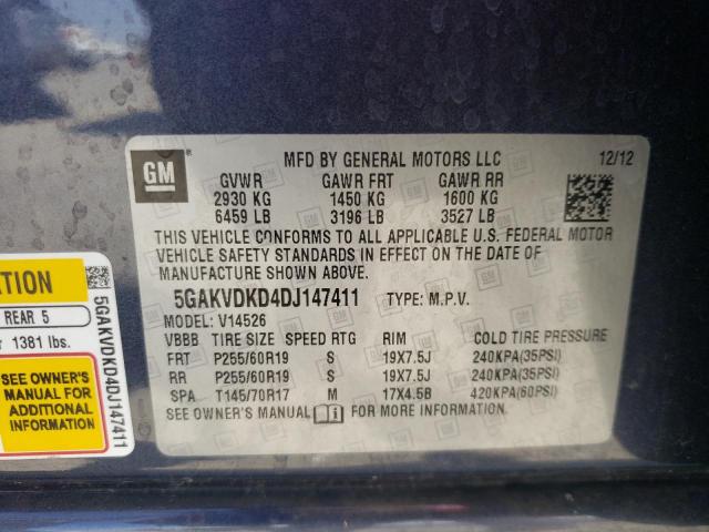 Photo 9 VIN: 5GAKVDKD4DJ147411 - BUICK ENCLAVE 