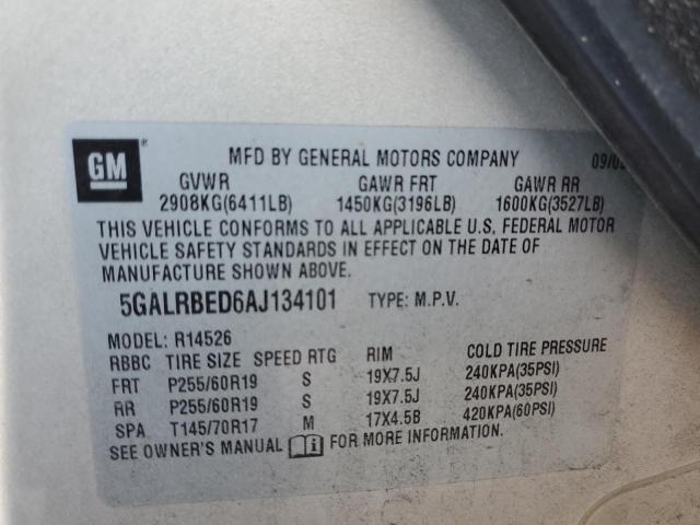 Photo 9 VIN: 5GALRBED6AJ134101 - BUICK ENCLAVE CX 