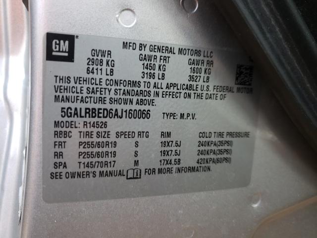 Photo 9 VIN: 5GALRBED6AJ160066 - BUICK ENCLAVE CX 