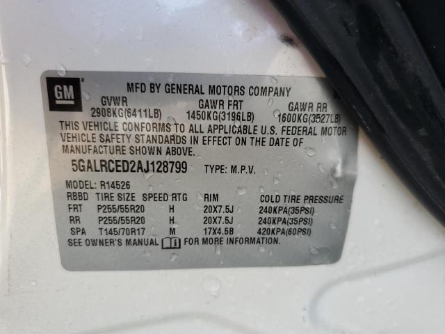 Photo 12 VIN: 5GALRCED2AJ128799 - BUICK ENCLAVE CX 