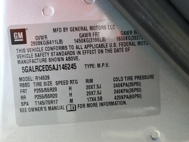 Photo 12 VIN: 5GALRCED5AJ146245 - BUICK ENCLAVE 