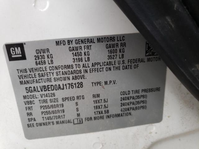 Photo 9 VIN: 5GALVBED0AJ176128 - BUICK ENCLAVE CX 