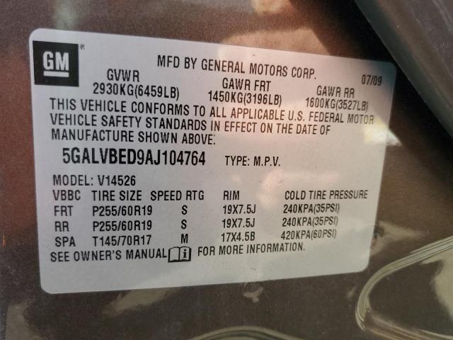 Photo 12 VIN: 5GALVBED9AJ104764 - BUICK ENCLAVE CX 