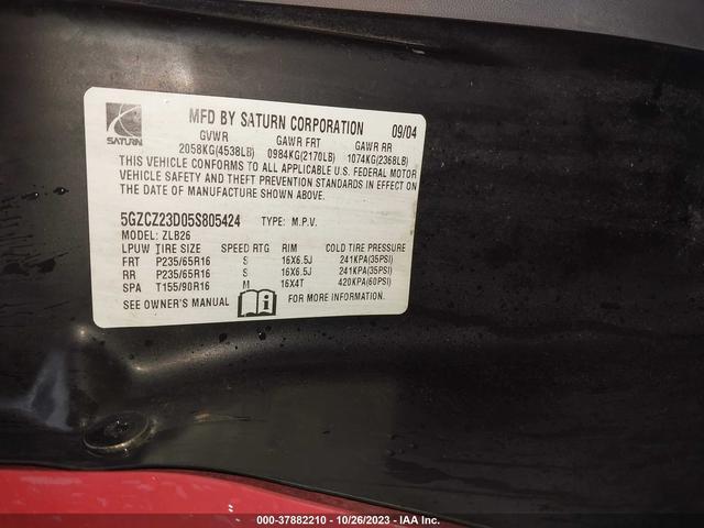 Photo 8 VIN: 5GZCZ23D05S805424 - SATURN VUE 