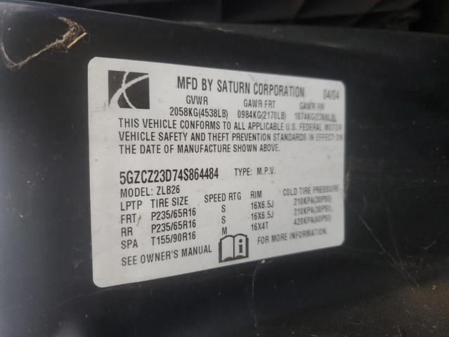 Photo 12 VIN: 5GZCZ23D74S864484 - SATURN VUE 