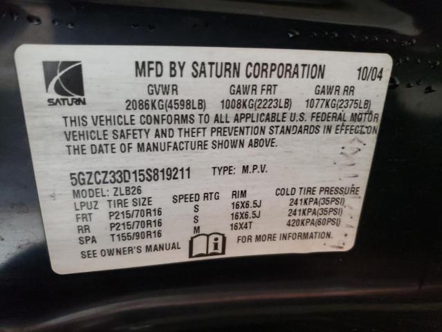 Photo 11 VIN: 5GZCZ33D15S819211 - SATURN VUE 