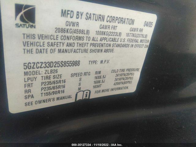 Photo 8 VIN: 5GZCZ33D25S855988 - SATURN VUE 