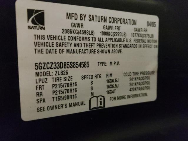 Photo 12 VIN: 5GZCZ33D85S854585 - SATURN VUE 