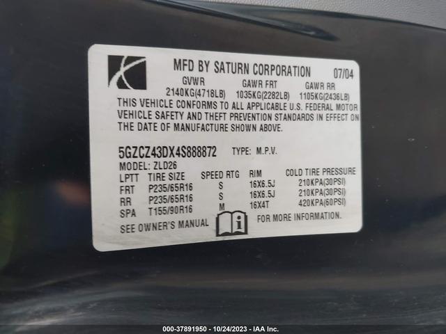 Photo 8 VIN: 5GZCZ43DX4S888872 - SATURN VUE 