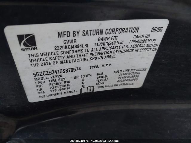 Photo 8 VIN: 5GZCZ53415S870574 - SATURN VUE 