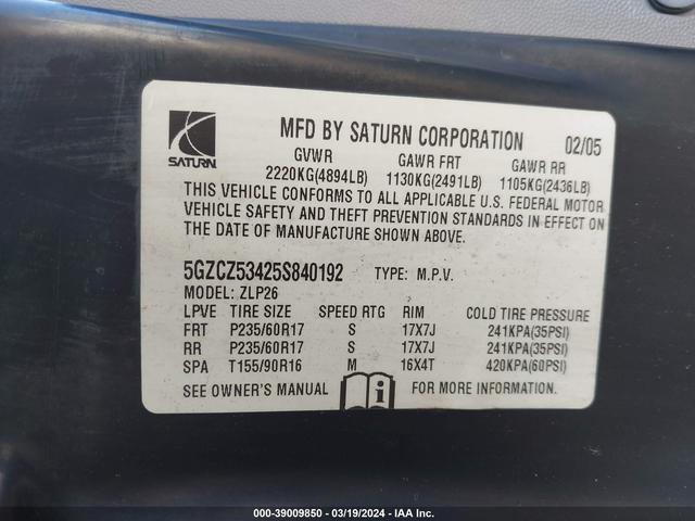 Photo 8 VIN: 5GZCZ53425S840192 - SATURN VUE 