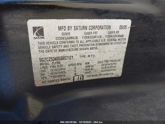 Photo 8 VIN: 5GZCZ53495S857121 - SATURN VUE 