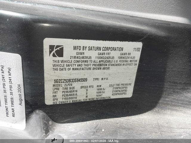 Photo 8 VIN: 5GZCZ53B33S845509 - SATURN VUE 