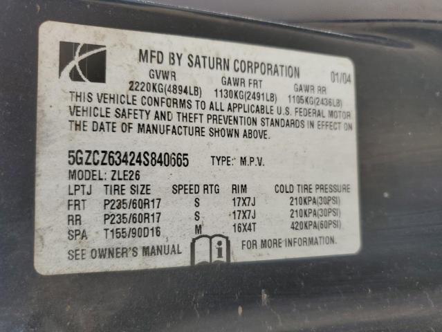 Photo 12 VIN: 5GZCZ63424S840665 - SATURN VUE 