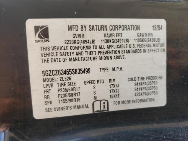 Photo 12 VIN: 5GZCZ63465S835499 - SATURN VUE 