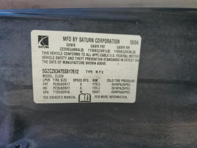 Photo 11 VIN: 5GZCZ63475S817612 - SATURN VUE 