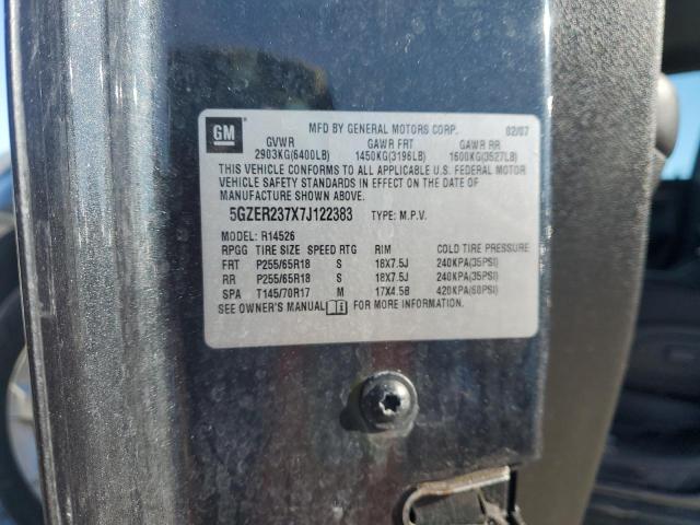 Photo 12 VIN: 5GZER237X7J122383 - SATURN OUTLOOK XR 