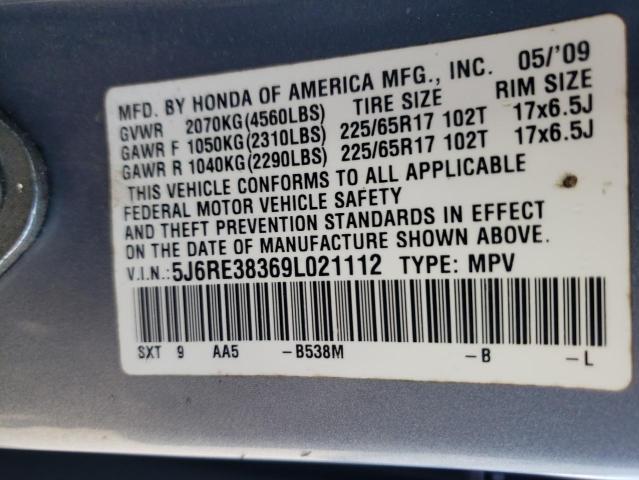 Photo 11 VIN: 5J6RE38369L021112 - HONDA CRV 