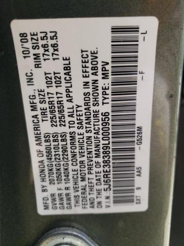 Photo 12 VIN: 5J6RE38389L000956 - HONDA CRV 