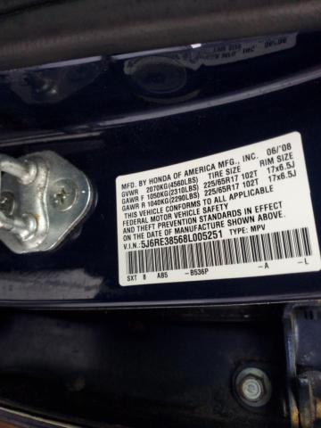 Photo 11 VIN: 5J6RE38568L005251 - HONDA CRV 