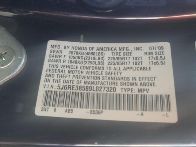 Photo 12 VIN: 5J6RE38589L027320 - HONDA CRV 