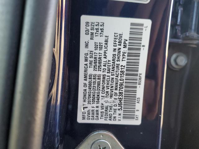 Photo 11 VIN: 5J6RE38709L015812 - HONDA CR-V EXL 